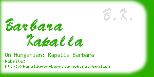 barbara kapalla business card